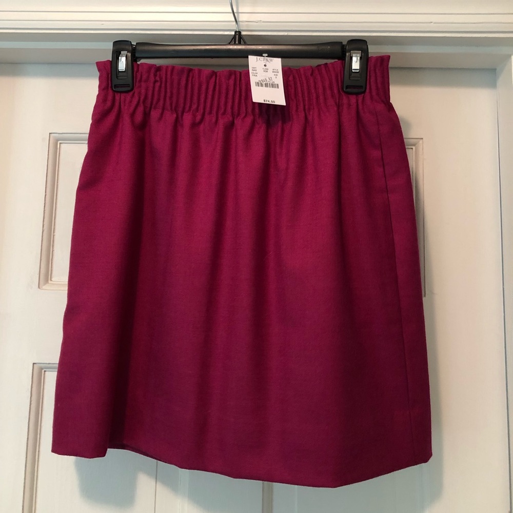 NWT J. Crew Side Walk mini gathered skirt